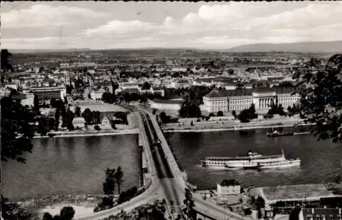 Ak Koblenz am Rhein, Schloss und Pfaffendorfer Brücke