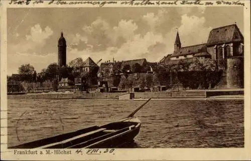 Ak Höchst Frankfurt am Main, Teilansicht, Kirche