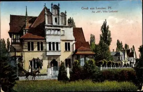 Ak Landau in der Pfalz, An 44, Villa Ludowici