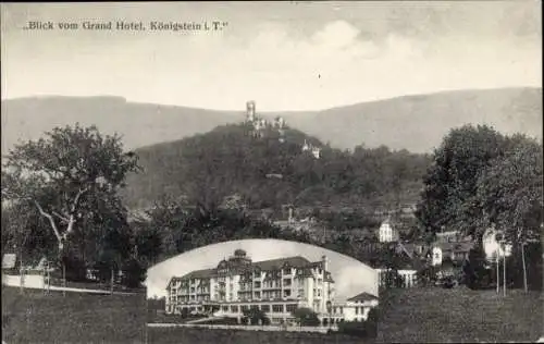 Ak Königstein im Taunus, Grand Hotel, Blick vom Hotel, Panorama