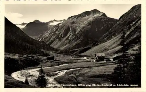 Ak Rauris in Salzburg, Tauernhaus gegen Glockenkarkopf und Schlachtertauern