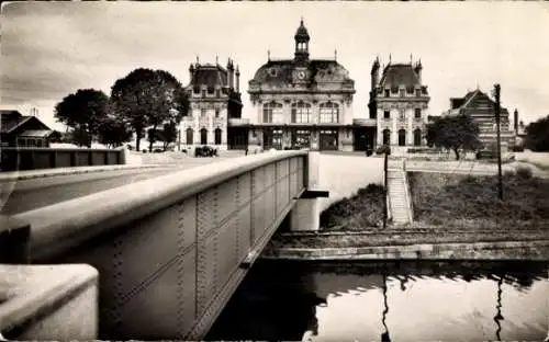 Ak Saint Omer Pas de Calais, Gare, Nouveau Pont