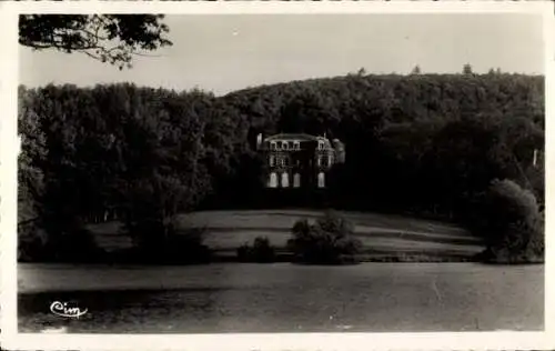 Ak Bussiere Galant Haute Vienne, Chateau de la Chateline, vue de l'Etang