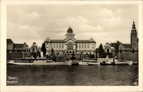 Ak Szczecin Stettin Pommern, Museum