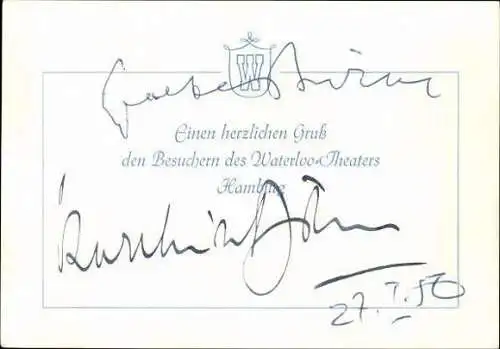 50 Stücke Autogramme Schauspieler