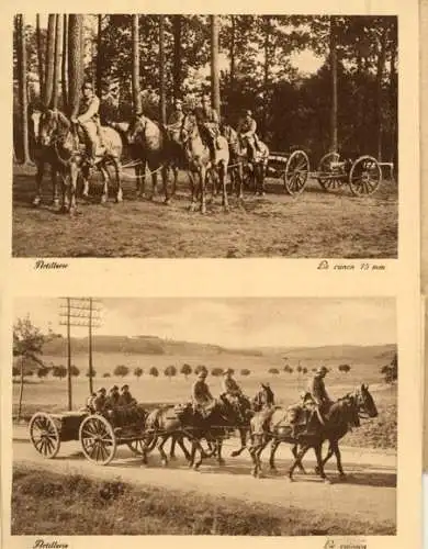 Set von 12 AK im Umschlag Leben im Regiment,Artillerie , 