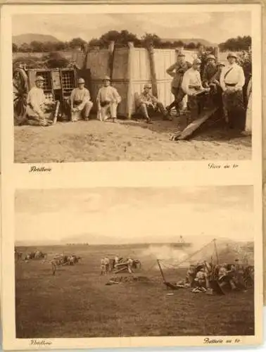 Set von 12 AK im Umschlag Leben im Regiment,Artillerie , 