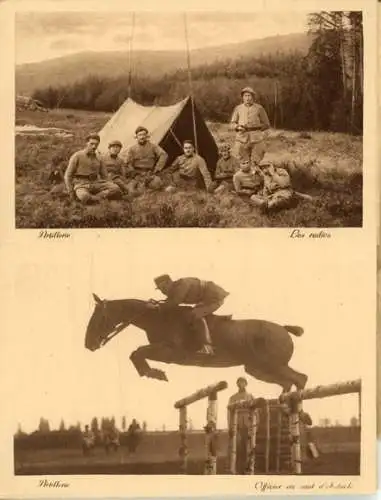 Set von 12 AK im Umschlag Leben im Regiment,Artillerie , 