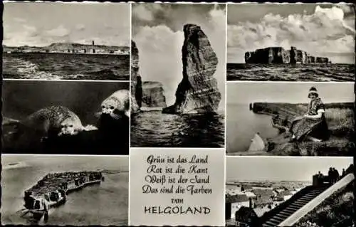 Set von 9 AK Helgoland Nordsee