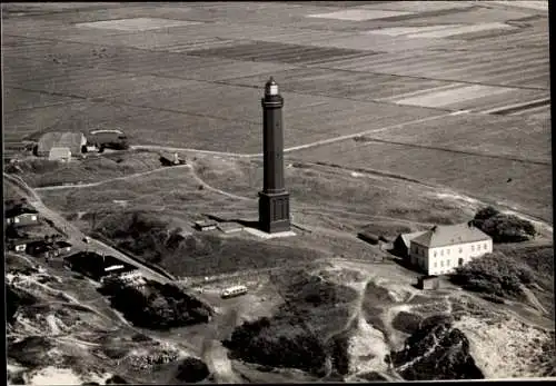 Ak Norderney in Ostfriesland, Leuchtturm, Luftaufnahme