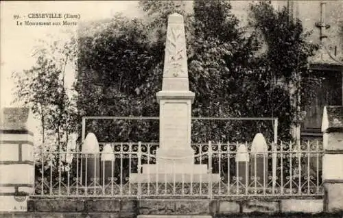 Ak Cesseville Monument, Das Kriegsdenkmal