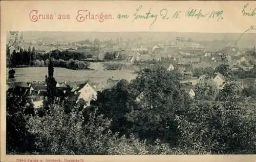 Ak Erlangen in Mittelfranken Bayern, Panorama