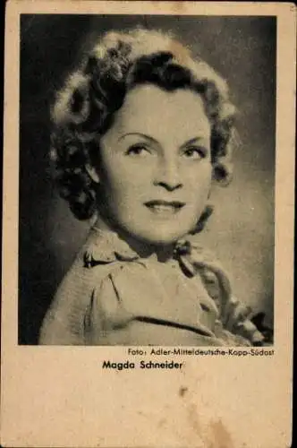 Ak Schauspielerin Magda Schneider, Portrait