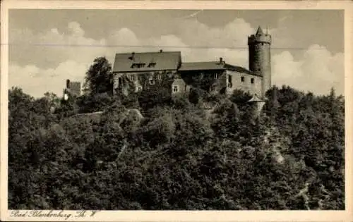 Bahnpoststempel Erfurt - Saalfeld, Zug 307, auf Ak