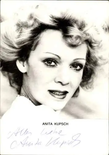 Ak Schauspielerin Anita Kupsch, Portrait, Autogramm