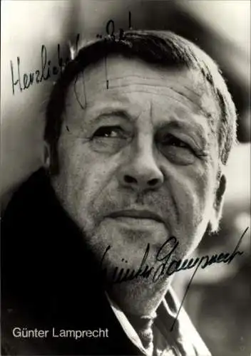 Ak Schauspieler Günter Lamprecht, Portrait, Autogramm