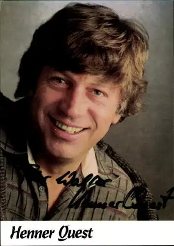 Ak Schauspieler Henner Quest, Portrait, Autogramm