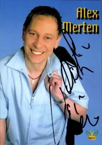 Ak Schauspieler und Schlagersänger Alex Merten, Portrait, Autogramm