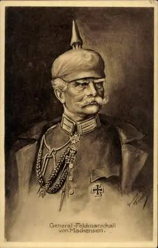 Künstler Ak Kaskeline, Generalfeldmarschall August von Mackensen, Portrait