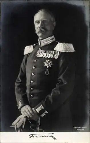 Ak Großherzog Friedrich II. von Baden, Orden, Badischer Landesverband vom Roten Kreuz