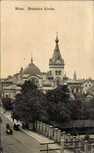 Ak Jelgava Mitau Lettland, Russische Kirche