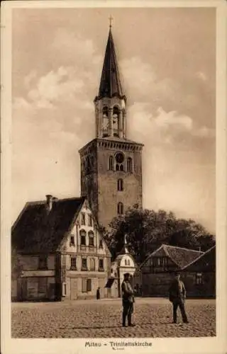 Ak Jelgava Mitau Lettland, Trinitatiskirche