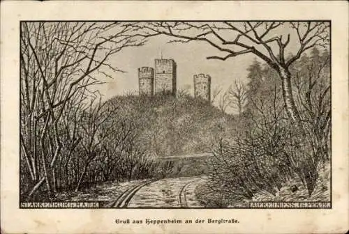 Künstler Ak Niess, Alfred, Heppenheim an der Bergstraße, Starkenburg