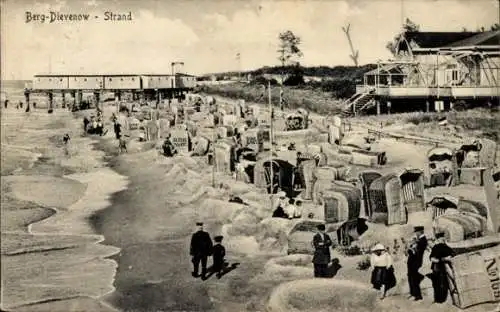 Ak Dziwnów Berg Dievenow in Pommern, Strandpartie