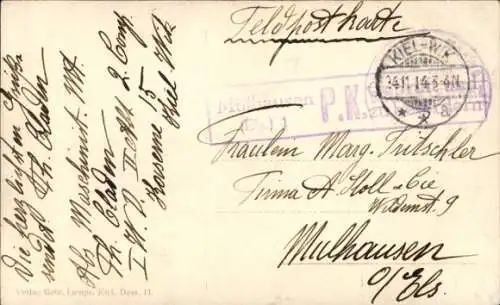 Ak Vernichtung englischer Panzerkreuzer Aboukir, Cressy, Hogue durch U 9, I WK