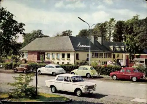 Ak Rohrbrunn Weibersbrunn im Spessart, Autobahn Raststätte, Autos