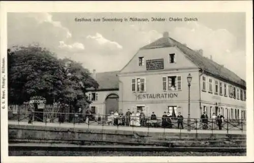 Ak Mulhouse Mülhausen Elsass Haut Rhin, Gasthaus zum Sonnenberg