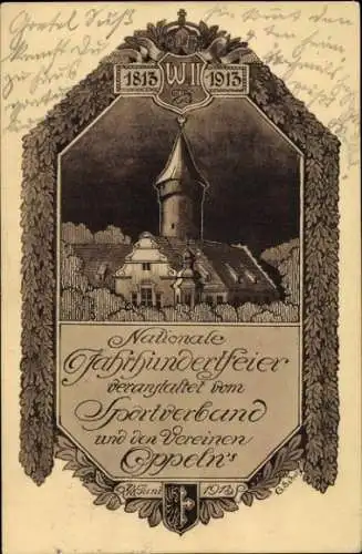 Ak Opole Oppeln Schlesien, Nationale Jahrhundertfeier vom Sportverband und den Vereinen 1913