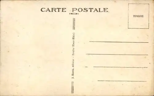 Ak Neuf Brisach Neubreisach Elsass Haut Rhin, Straßenpartie