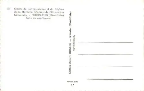 Ak Trois Épis Trois épis Alsace Haut Rhin, Genesungszentrum, Konferenzraum