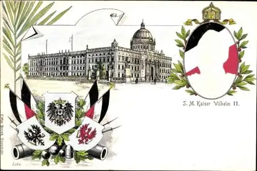 Präge Litho Berlin, Stadtschloss, Kaiser Wilhelm II.