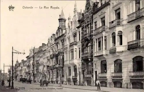 Ak Ostende Ostende Westflandern, La Rue Royale