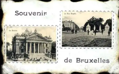 Ak Bruxelles Brüssel, Rue Royale, Bourse