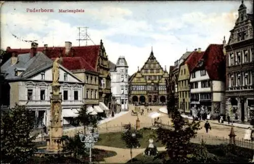 Ak Paderborn in Nordrhein Westfalen, Marienplatz