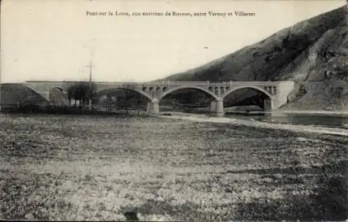 Ak Roanne Loire, Pont sur la Loire