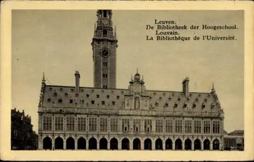 Ak Louvain Leuven Flämisch Brabant, Universitätsbibliothek