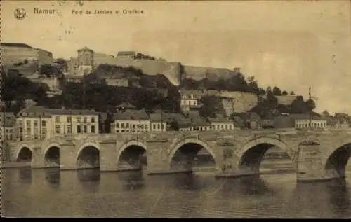 Ak Namur Wallonien, Pont de Jambes und Zitadelle