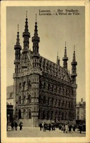 Ak Leuven Leuven Flämisch-Brabant, Rathaus