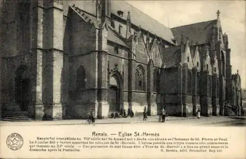 Ak Ronse Renaix Ostflandern, Kirche St. Hermes