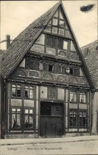 Ak Lemgo in Lippe, Altes Haus, Renaissance-Stil