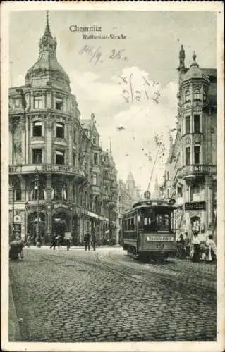 Ak Chemnitz in Sachsen, Rathenau-Straße, Straßenbahn, Hotel Stadt Gotha