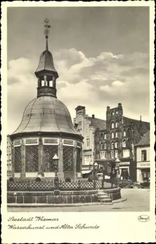 Ak Hansestadt Wismar, Wasserkunst, Alter Schwede