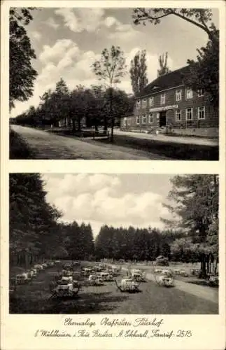 Ak Mühlhausen in Thüringen, ehemalige Oberförsterei Peterhof, Terrasse