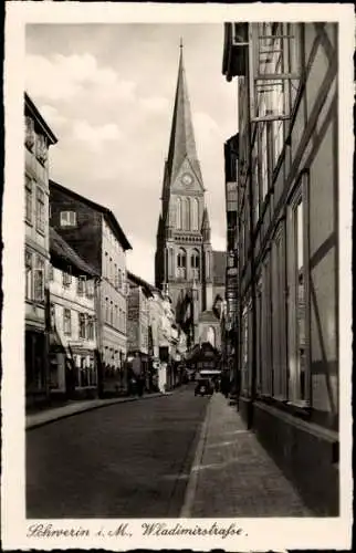 Ak Schwerin in Mecklenburg, Wladimirstraße, Kirche