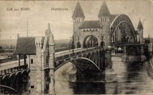 Ak Bonn am Rhein, Rheinbrücke