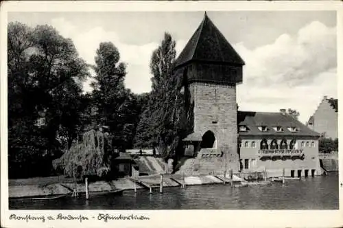 Ak Konstanz am Bodensee, Rheintorturm